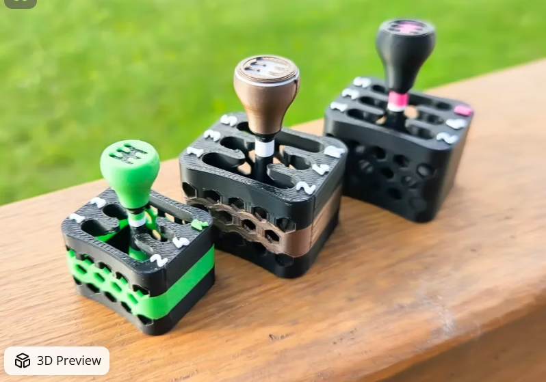 Gear Shift Fidget 3D print